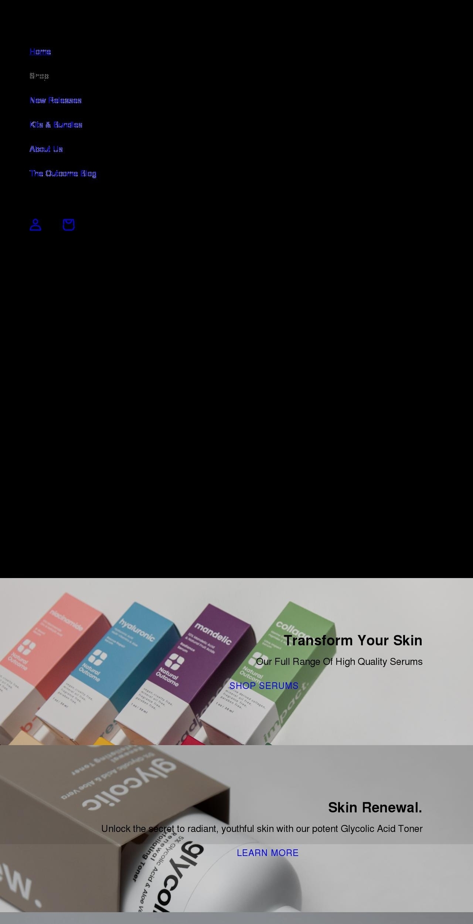 thenaturaloutcome.com — Shopify storefront screenshot