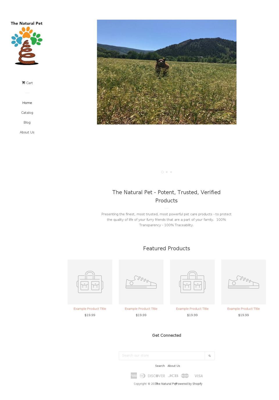 thenaturalpet.net shopify website screenshot