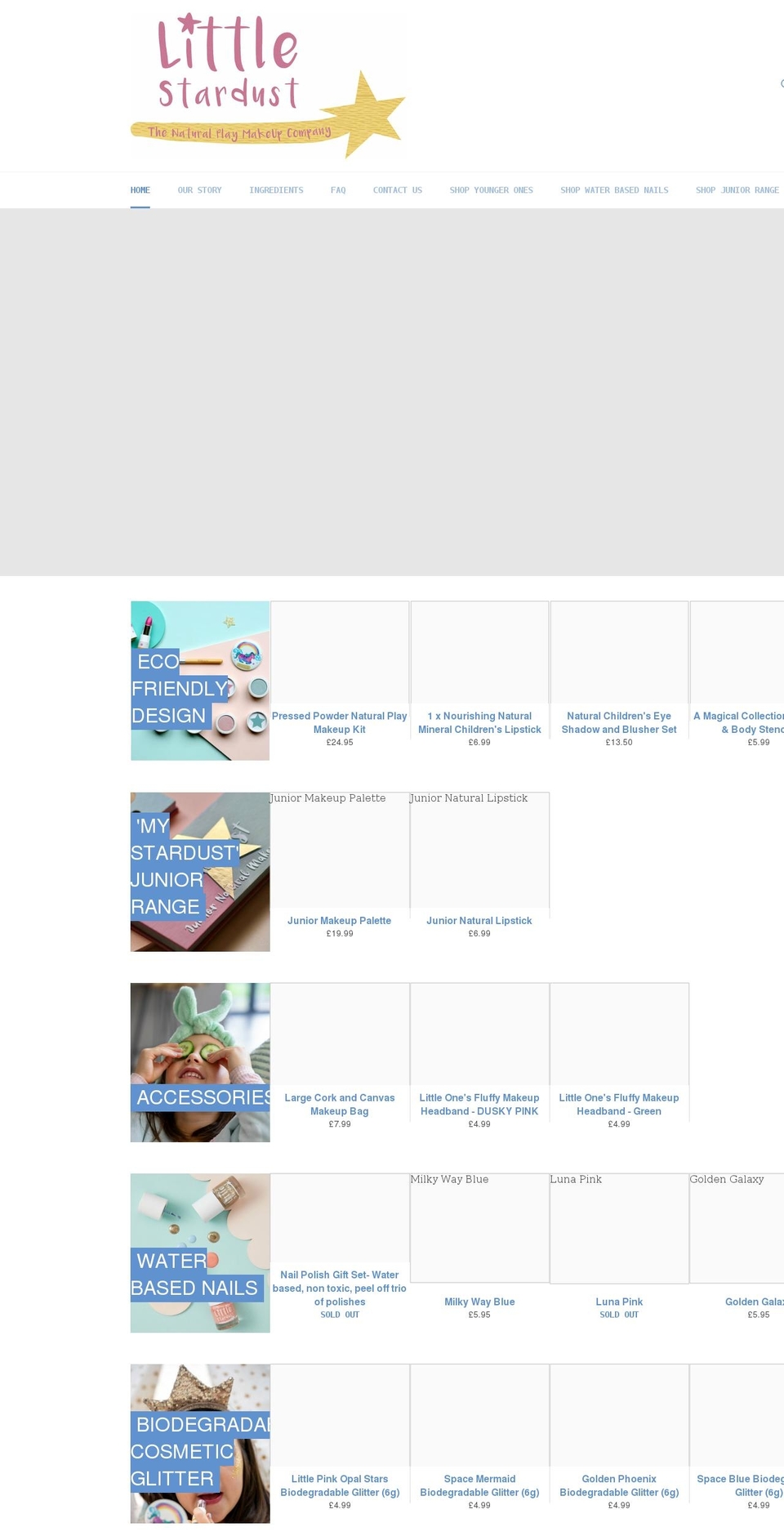 thenaturalplaymakeupcompany.co.uk shopify website screenshot