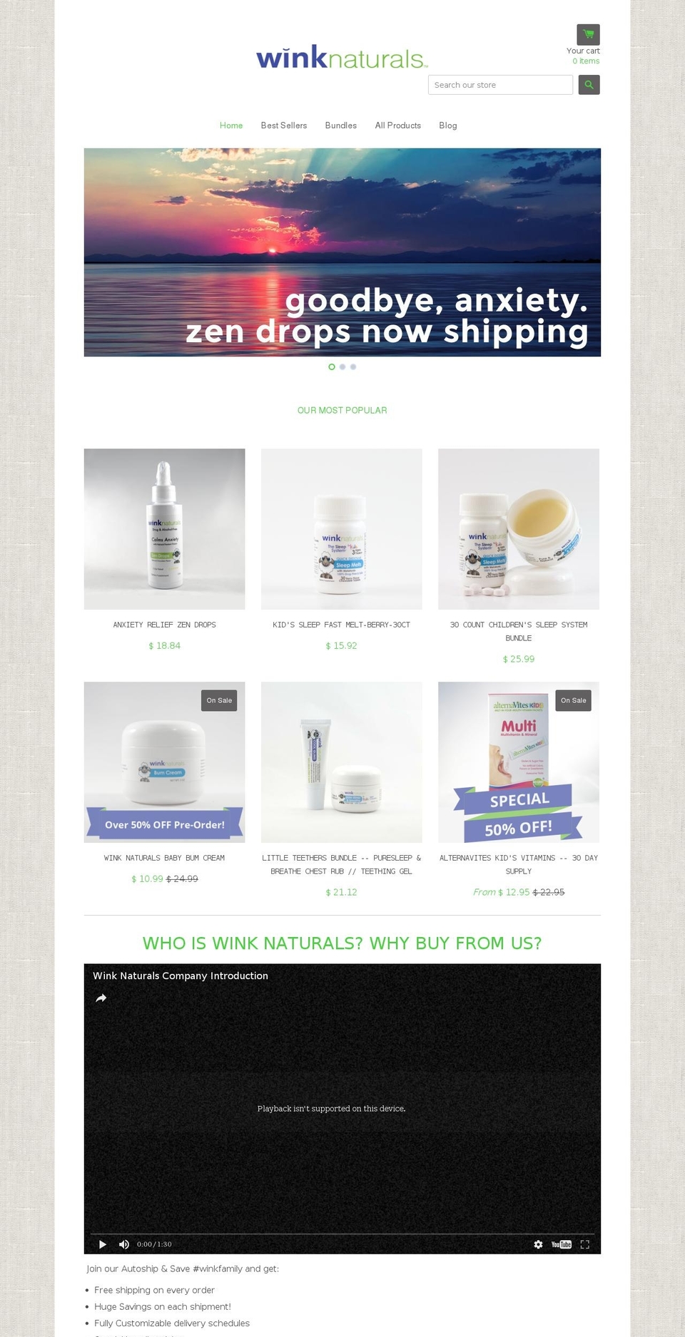 thenaturalsleepco.com shopify website screenshot