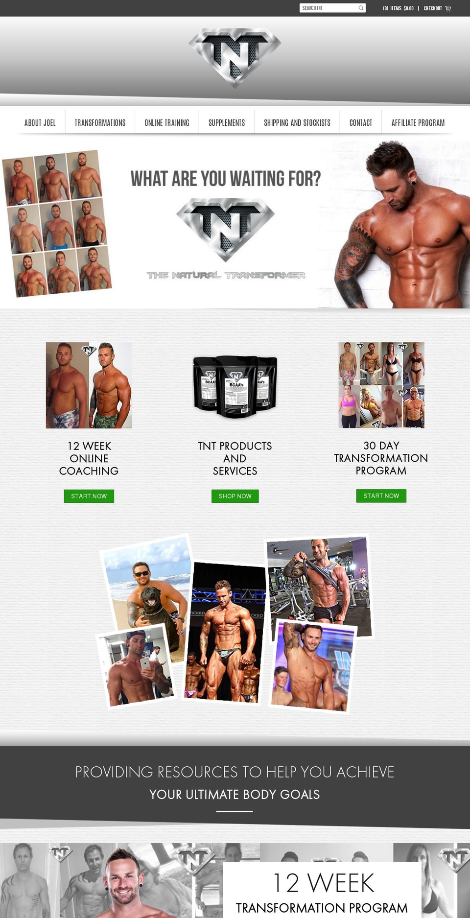 TNT Fuel Shopify theme site example thenaturaltransformer.com