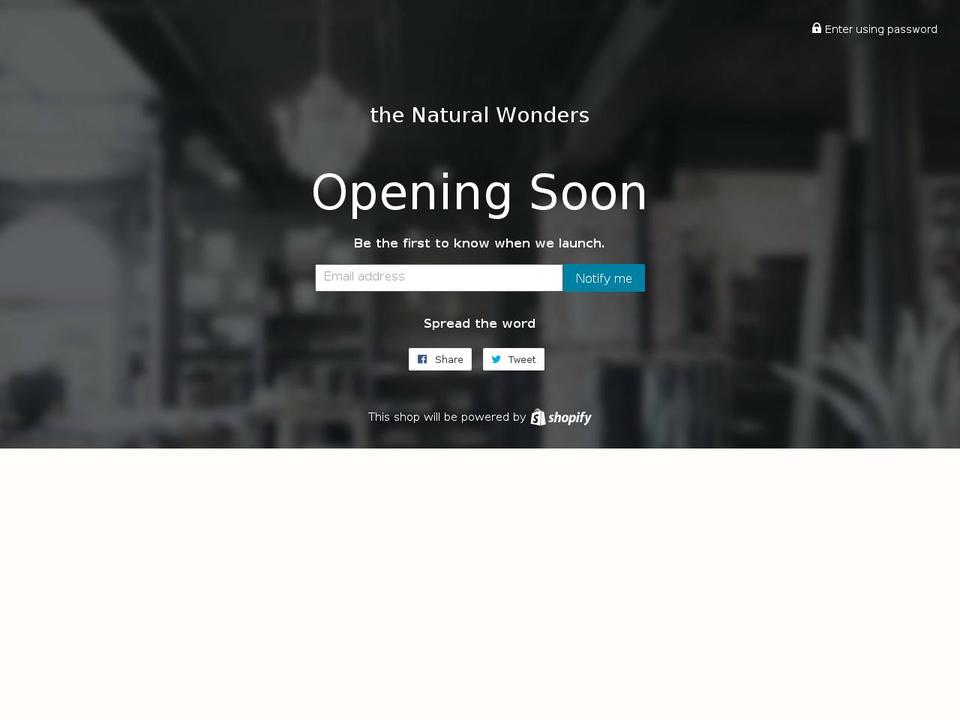 thenaturalwonders.net shopify website screenshot