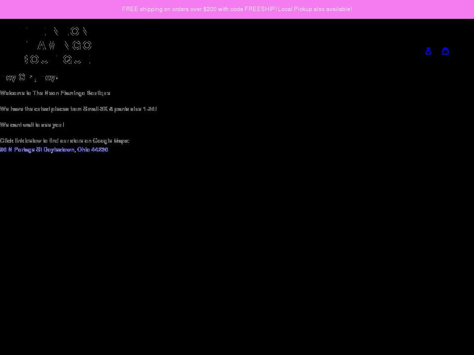 theneonflamingoboutique.com shopify website screenshot