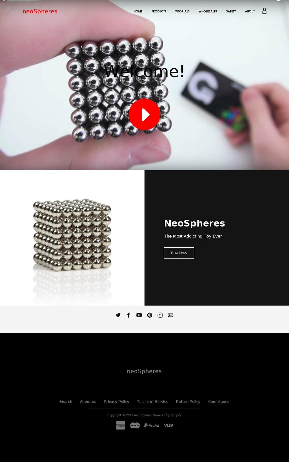 theneosphere.com shopify website screenshot