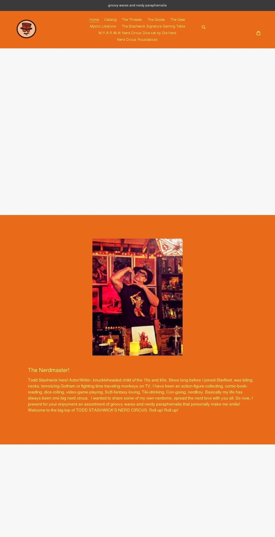 thenerdcircus.com shopify website screenshot