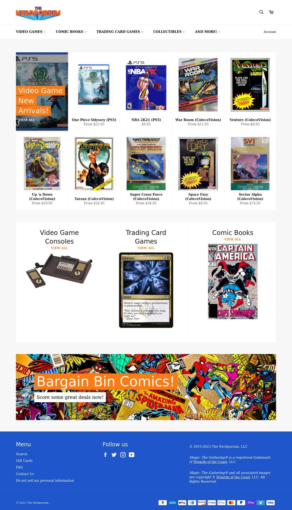 thenerdporium.com shopify website screenshot