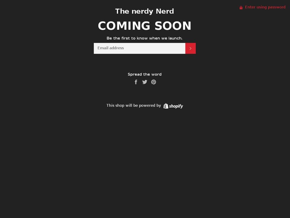 thenerdynerd.com shopify website screenshot
