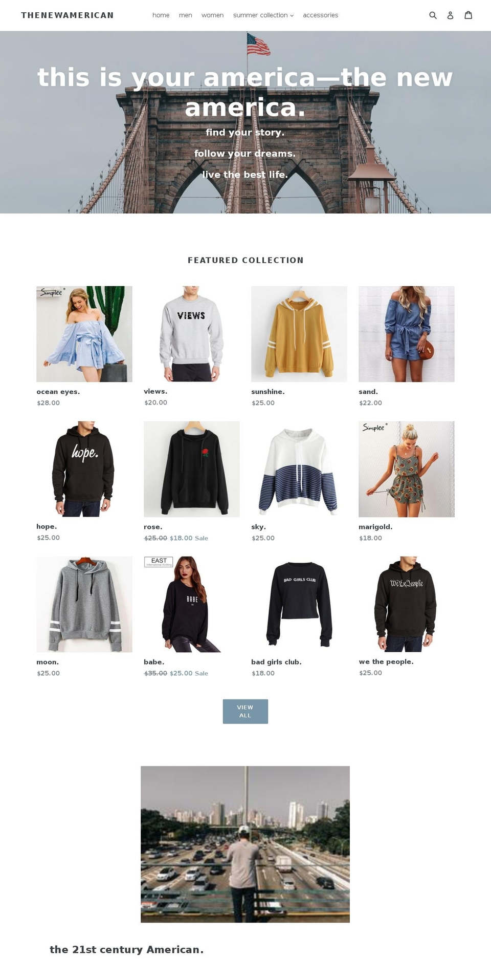 thenewamerican.us shopify website screenshot