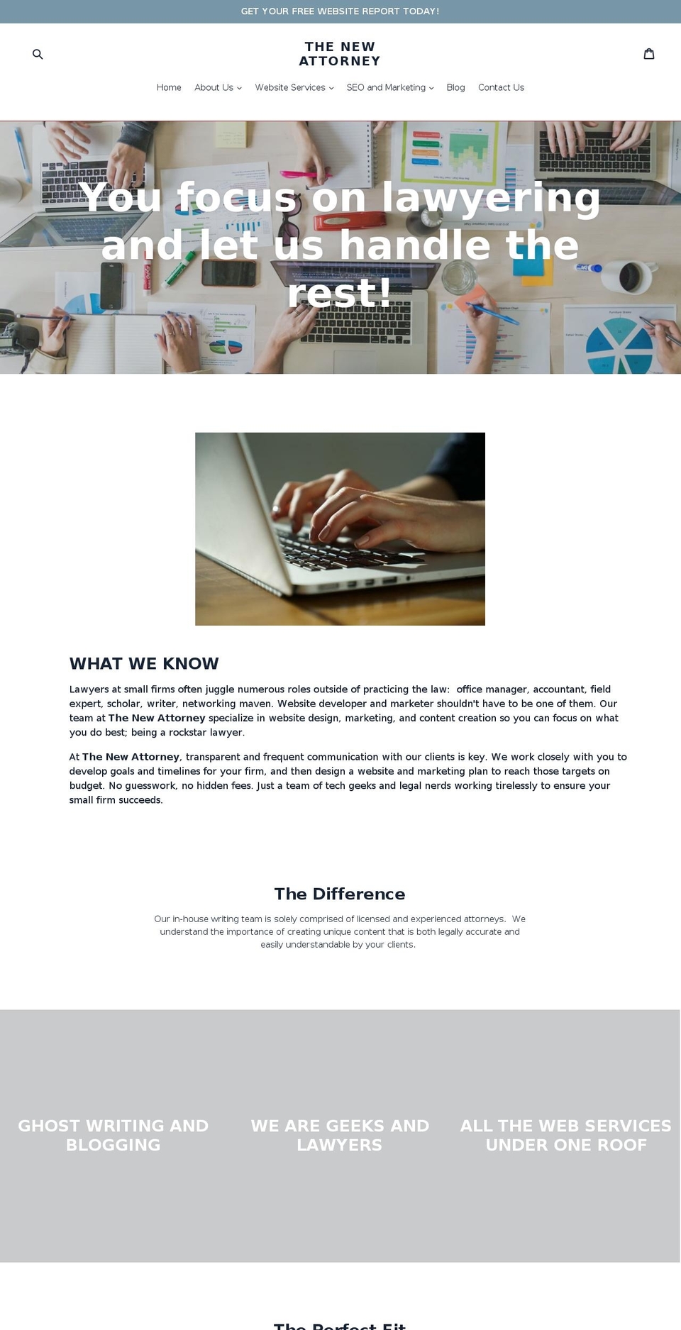 thenewattorney.com — Shopify storefront screenshot