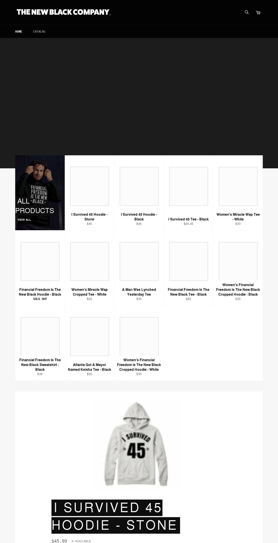 thenewblackco.com shopify website screenshot