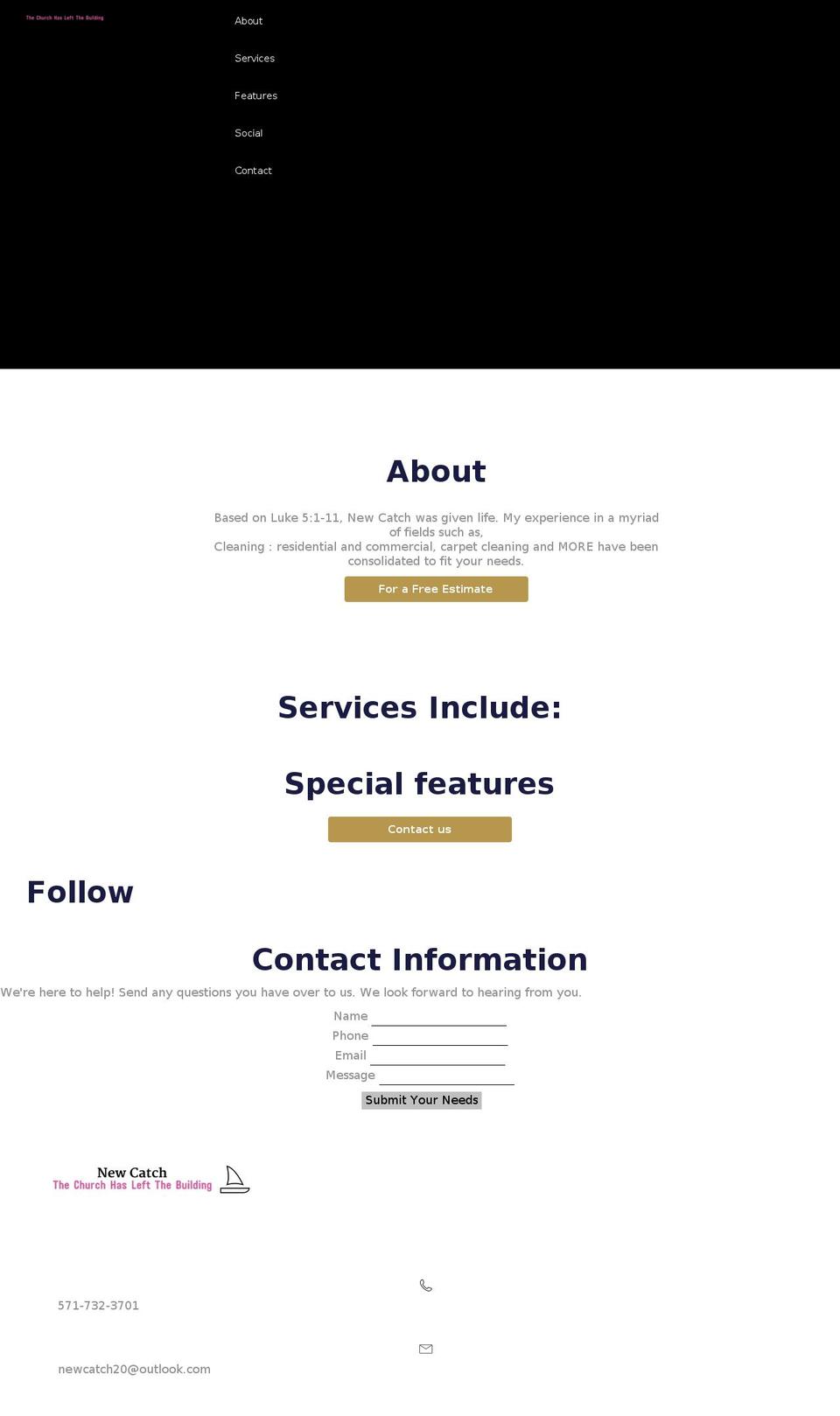 thenewcatch.com — Shopify storefront screenshot