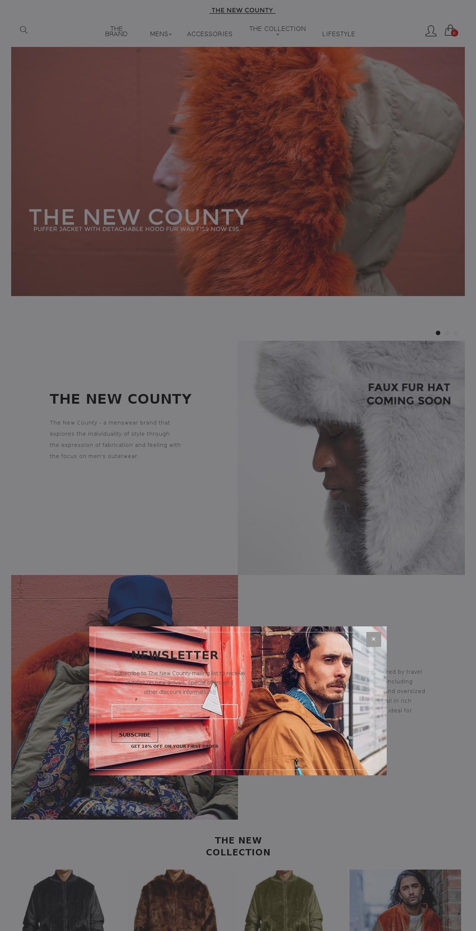 thenewcounty.com shopify website screenshot