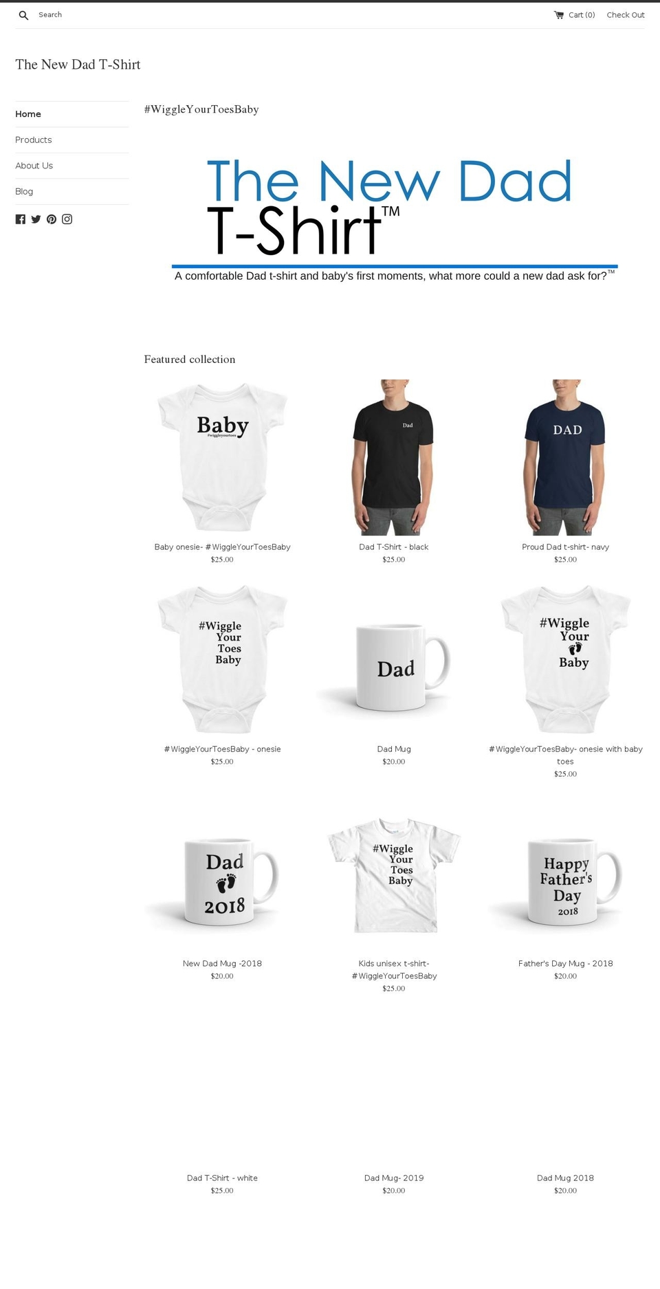 thenewdadtshirt.com — Shopify storefront screenshot
