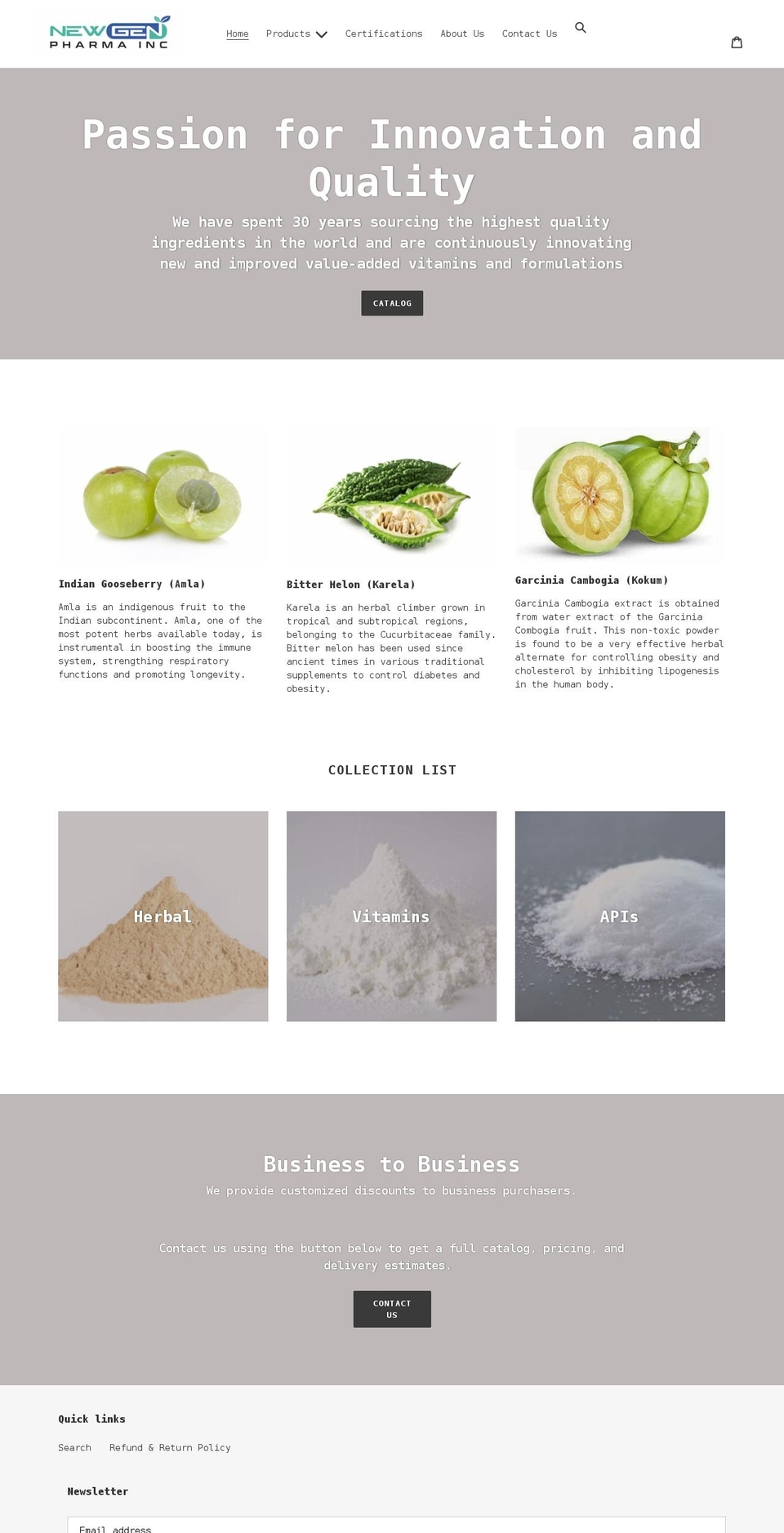 thenewgenpharma.com shopify website screenshot