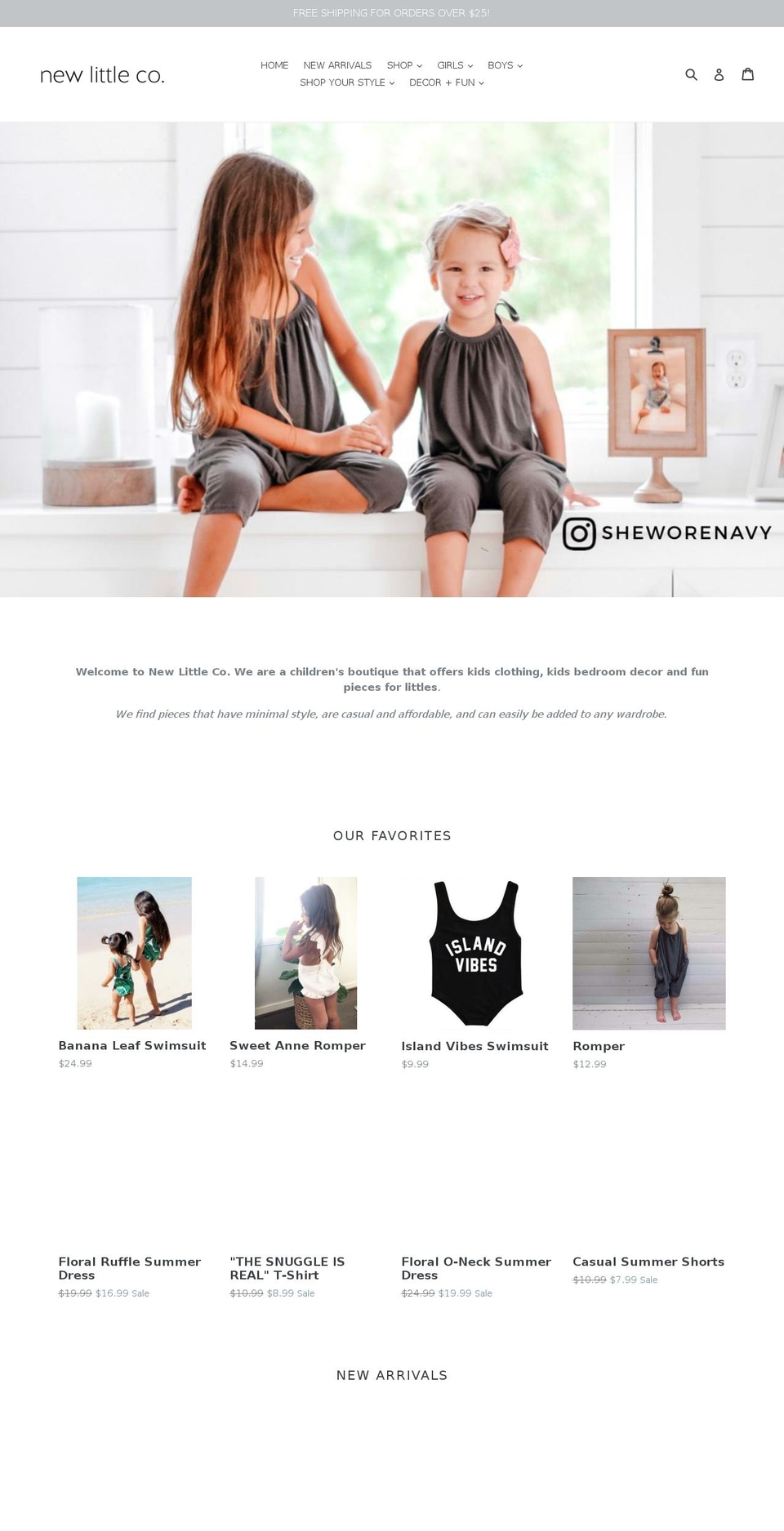 thenewlittle.com shopify website screenshot