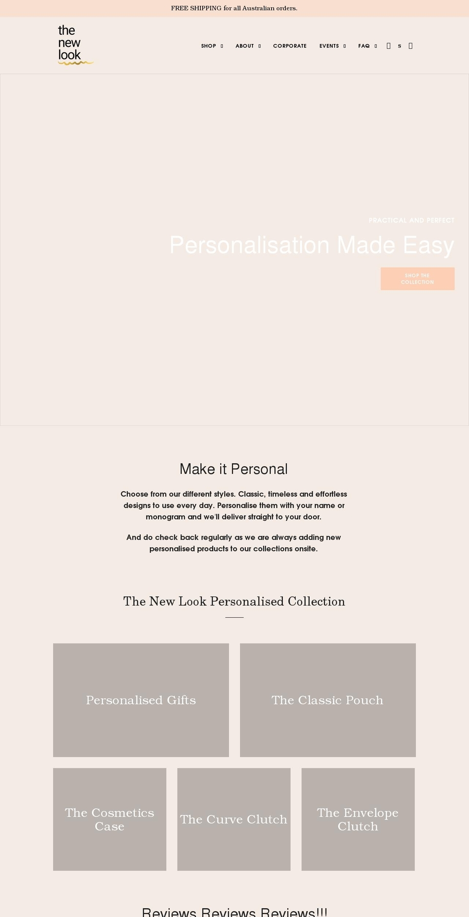 thenewlook.com.au shopify website screenshot