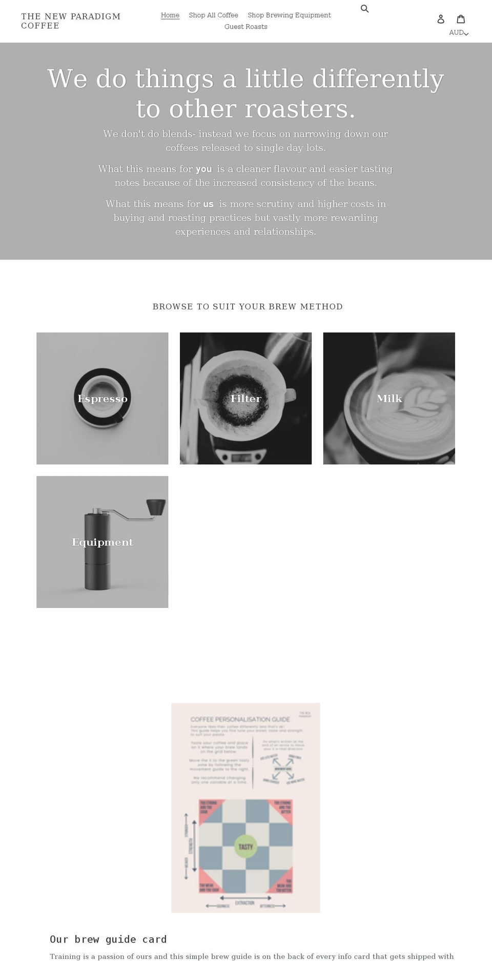 thenewparadigm.com.au shopify website screenshot