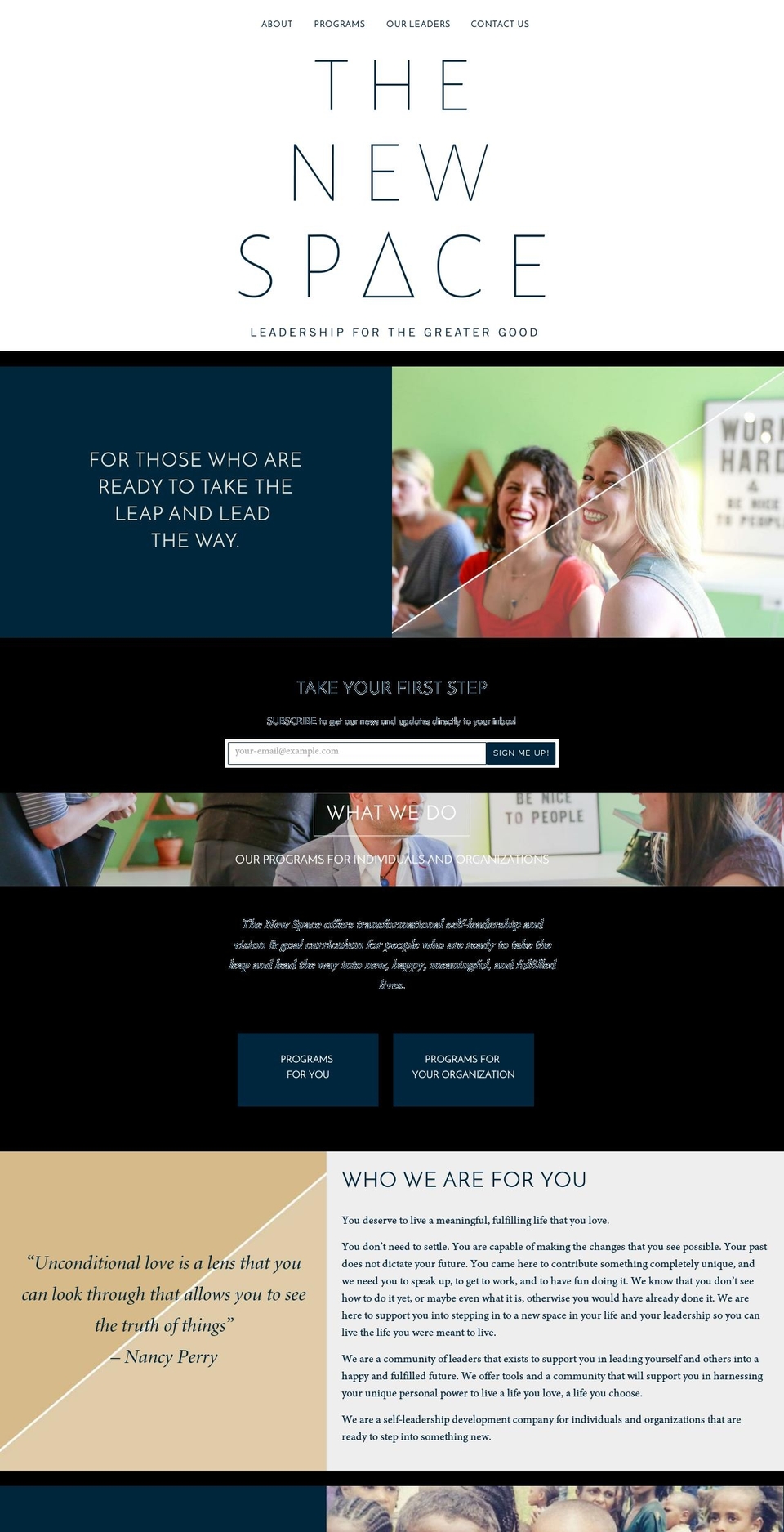 thenewspaceleadership.com — Shopify storefront screenshot
