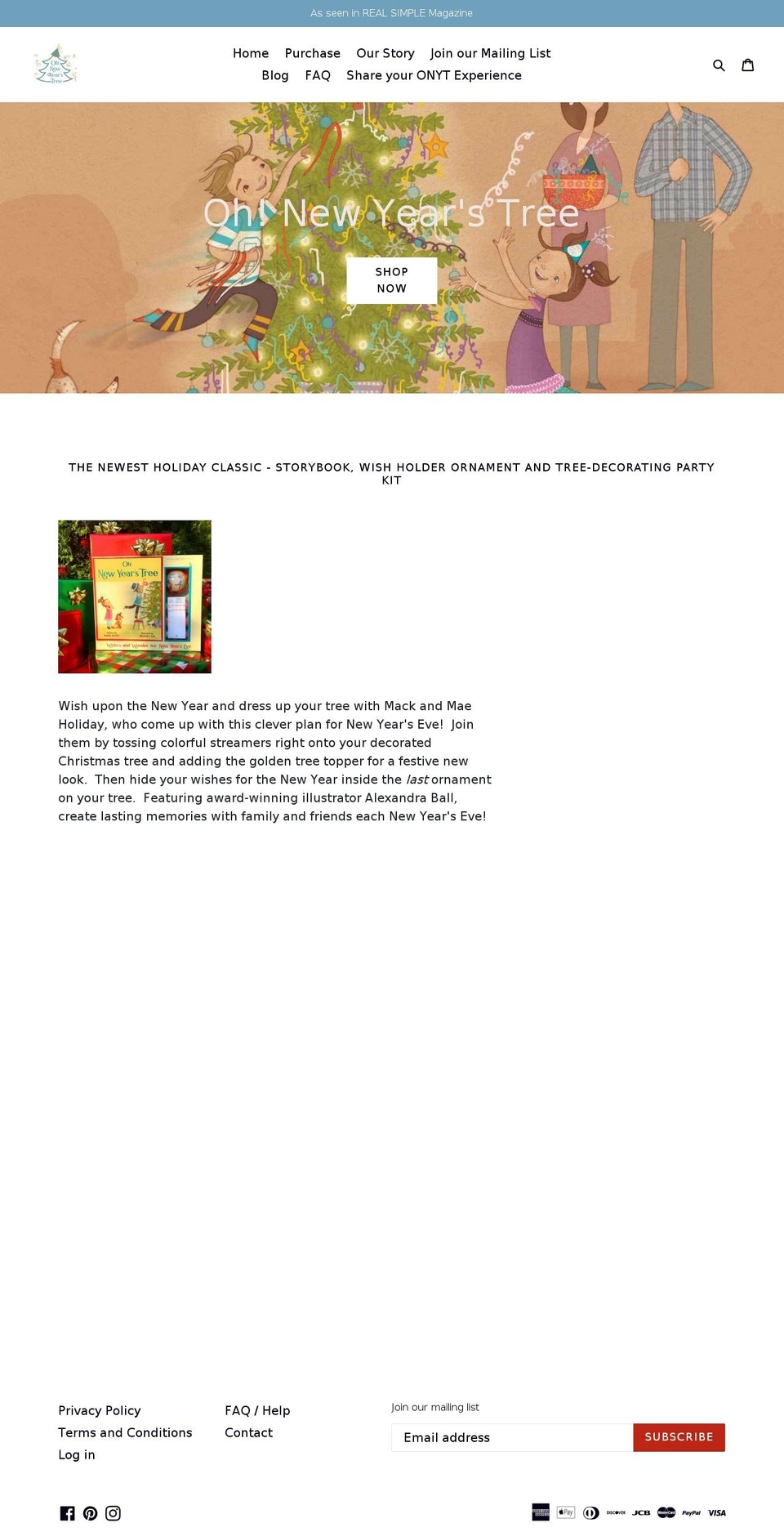 thenewyearstree.com — Shopify storefront screenshot