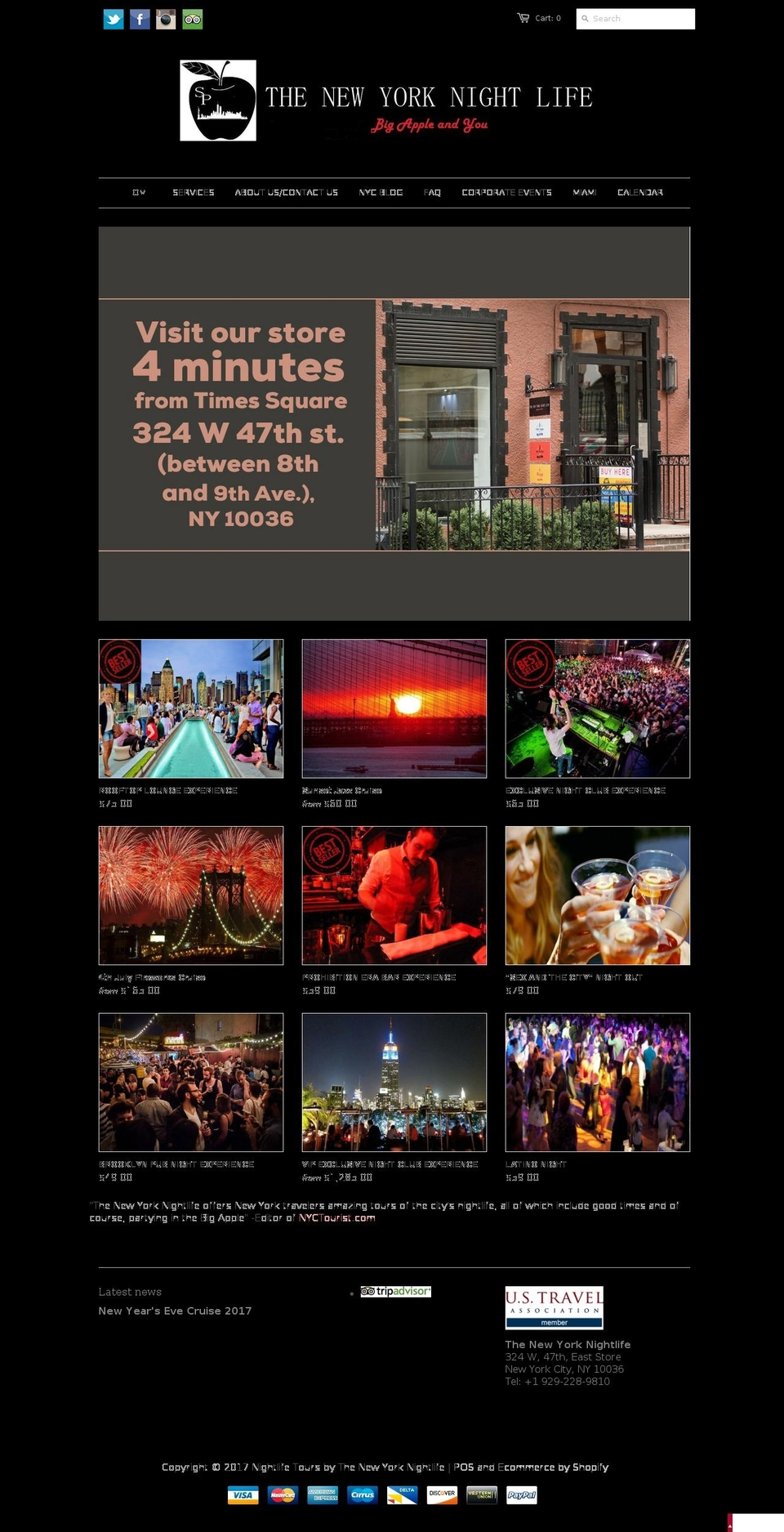 thenewyorknightlife.com shopify website screenshot