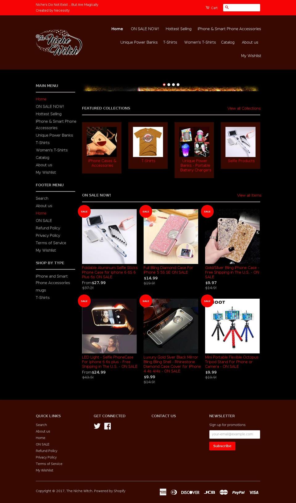 thenichewitch.com shopify website screenshot