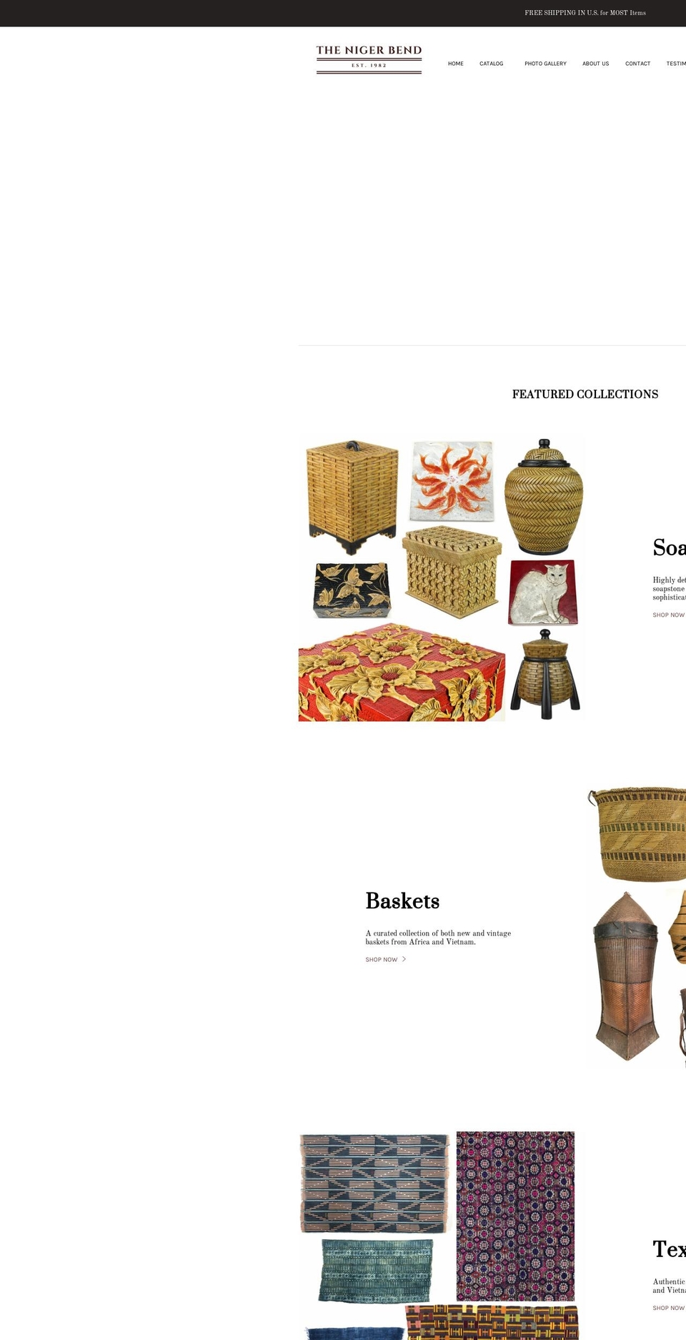 thenigerbend.com — Shopify storefront screenshot
