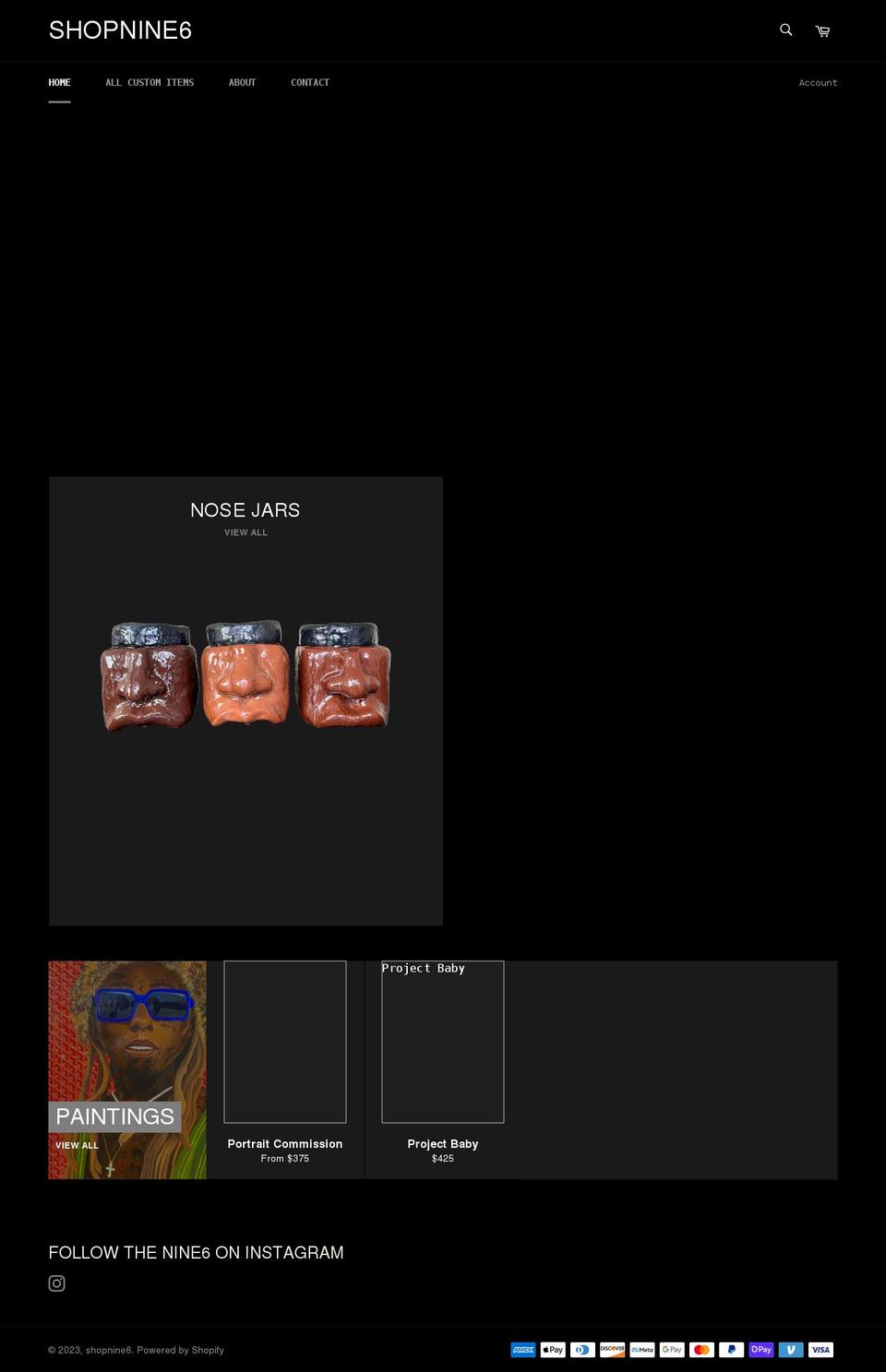 thenine6.com shopify website screenshot
