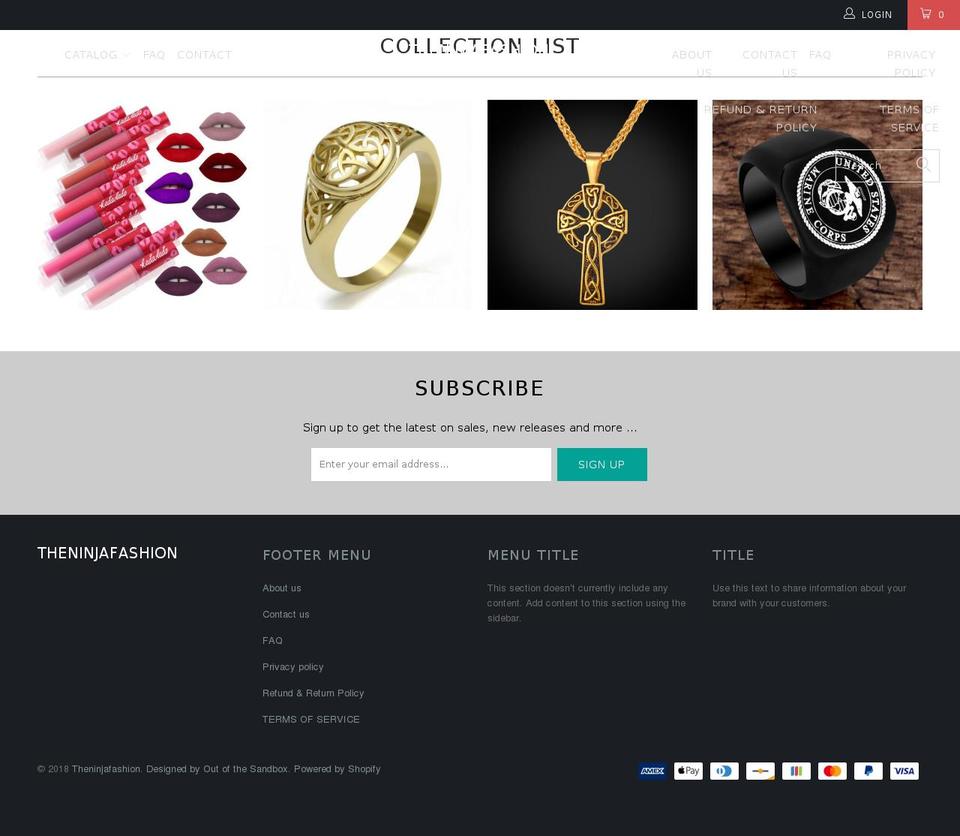 turbo-350 Shopify theme site example theninjafashion.com