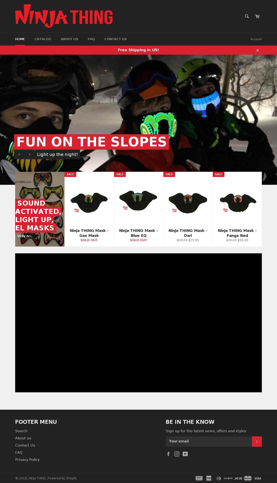 theninjathing.com — Shopify storefront screenshot