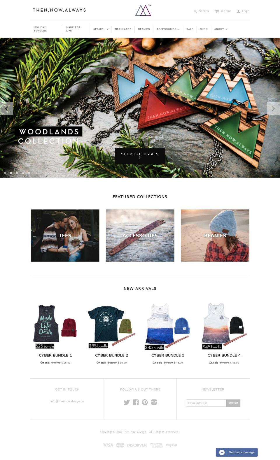 thennowalways.co shopify website screenshot