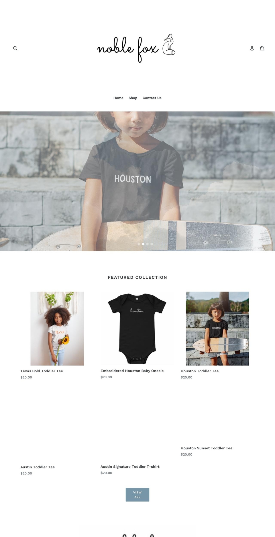 thenoblefoxshop.com shopify website screenshot