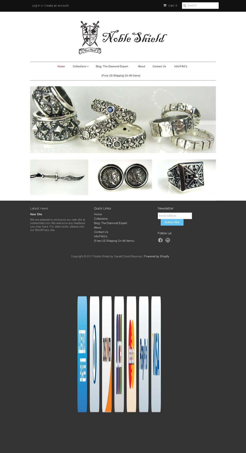 thenobleshield.com shopify website screenshot