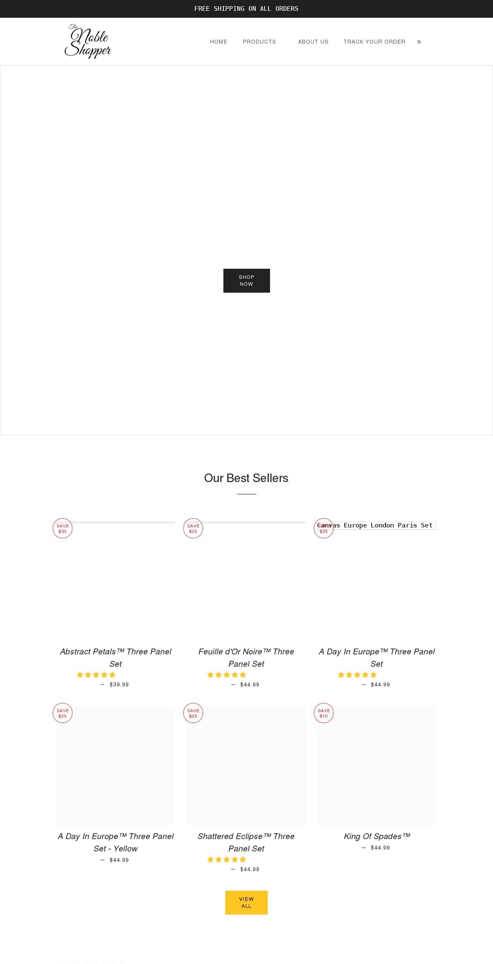 thenobleshopper.com shopify website screenshot