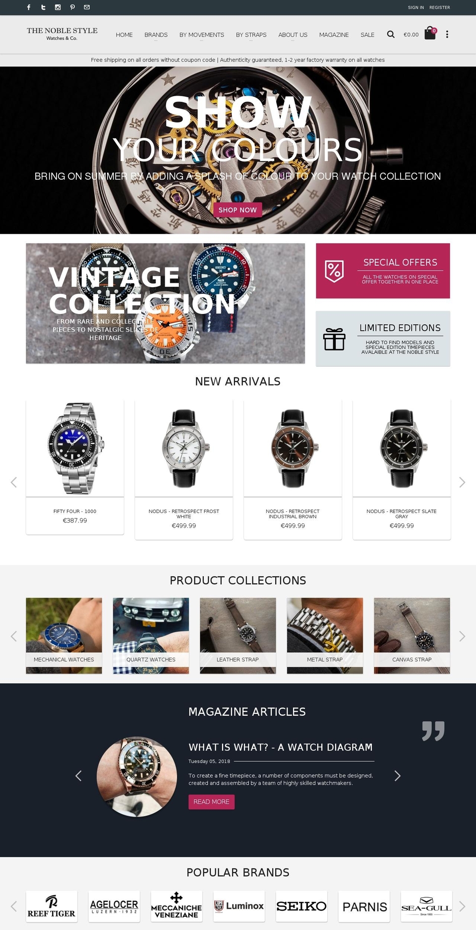 thenoblestyle.com shopify website screenshot