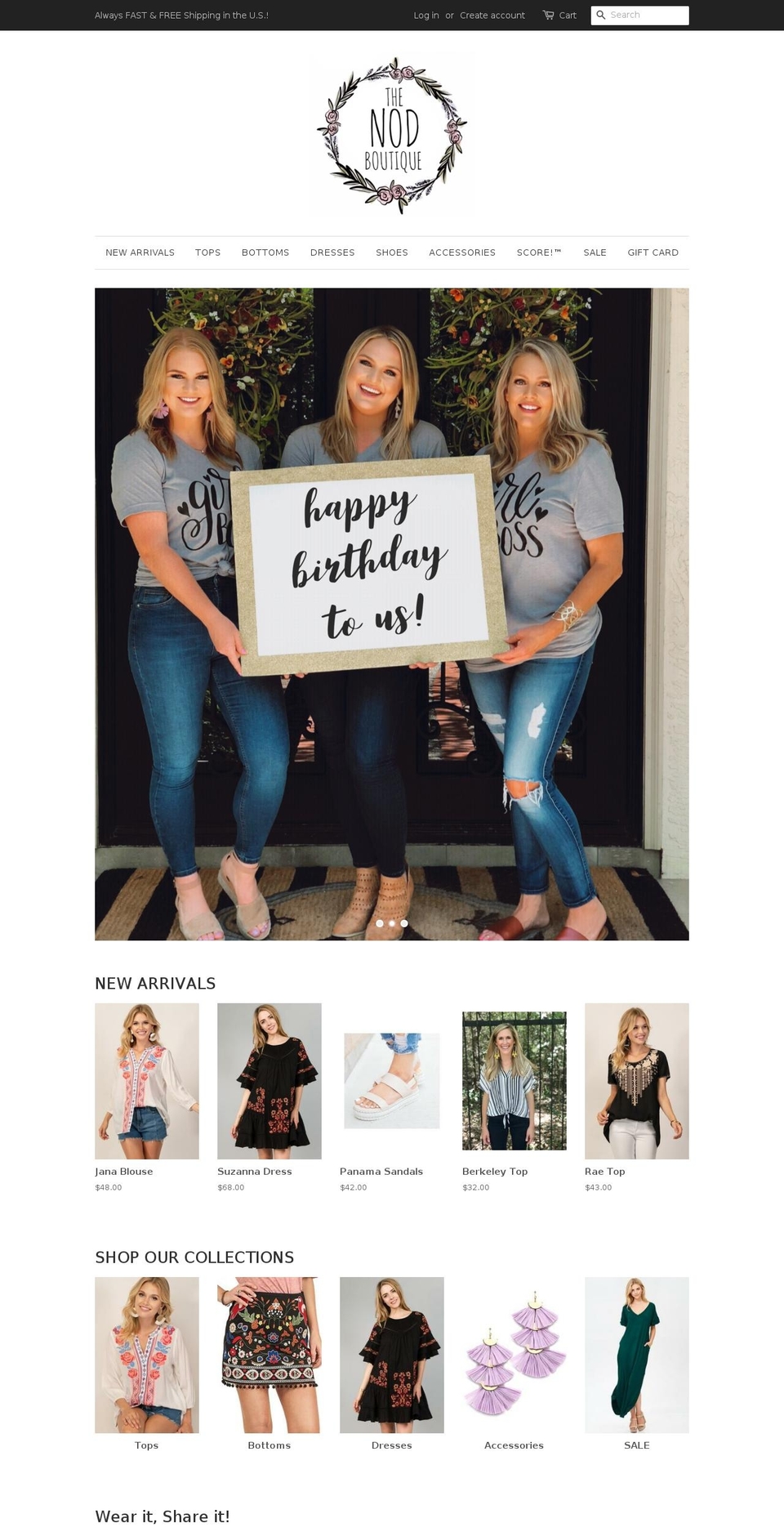 thenodboutique.com — Shopify storefront screenshot