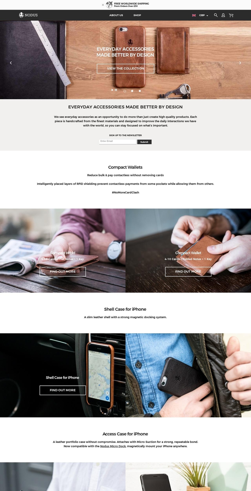 thenoduscollection.com shopify website screenshot