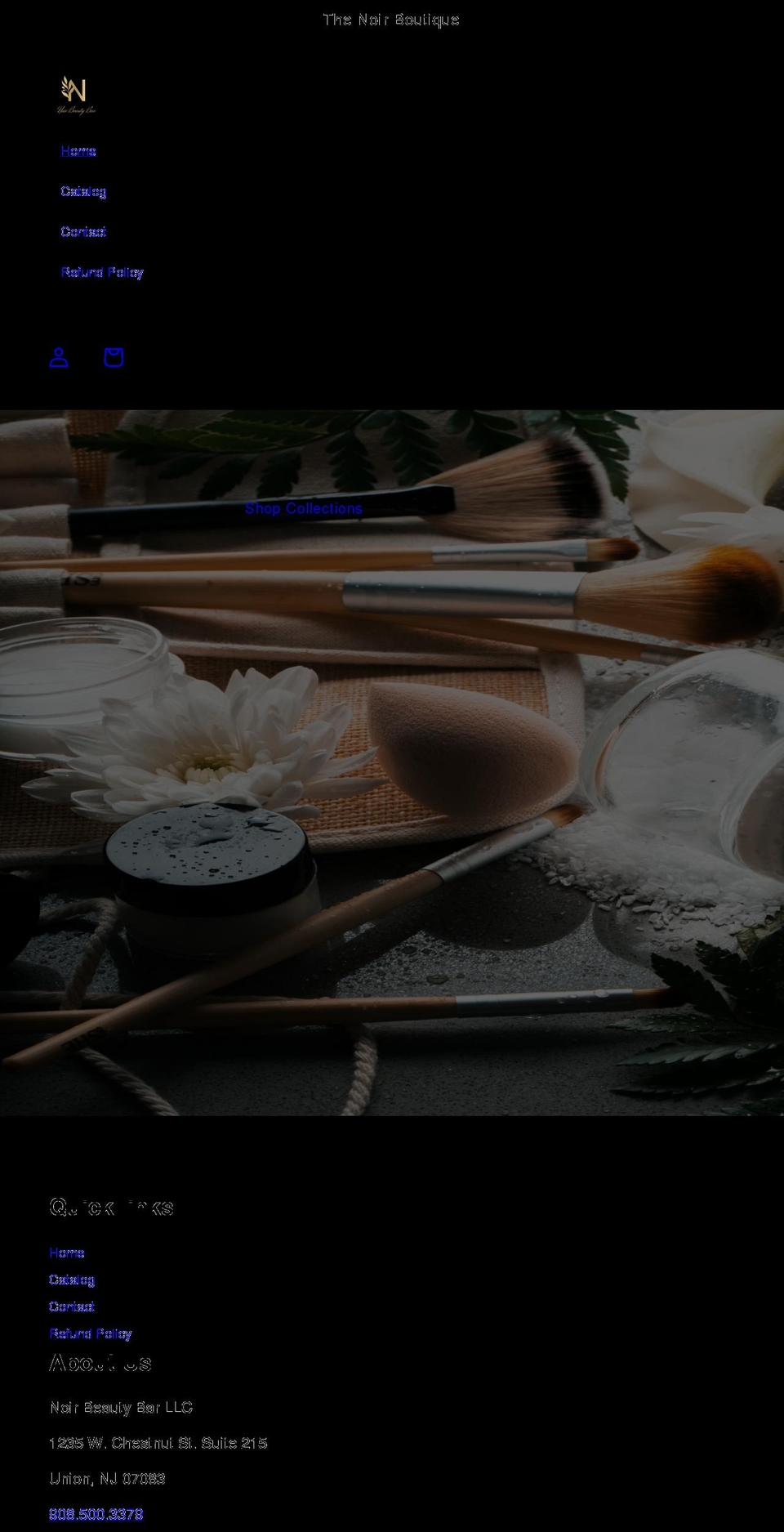 thenoirboutique.com shopify website screenshot