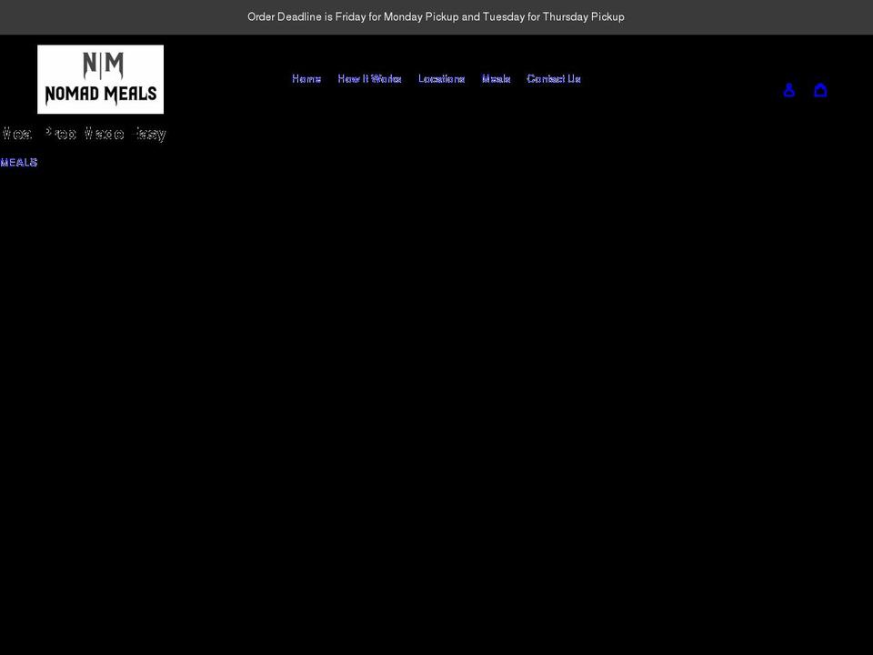 thenomadmeals.com shopify website screenshot