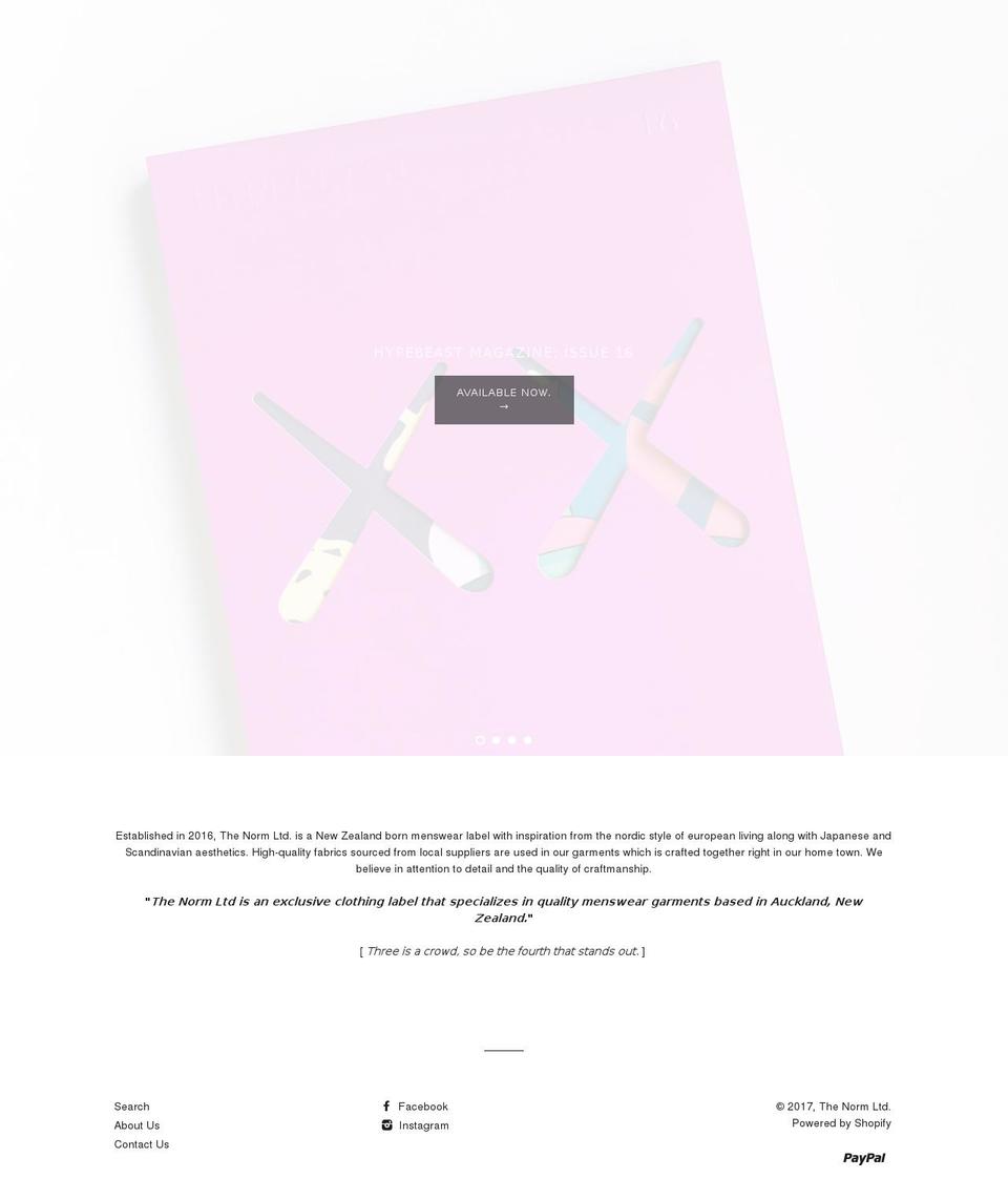 thenormltd.com shopify website screenshot