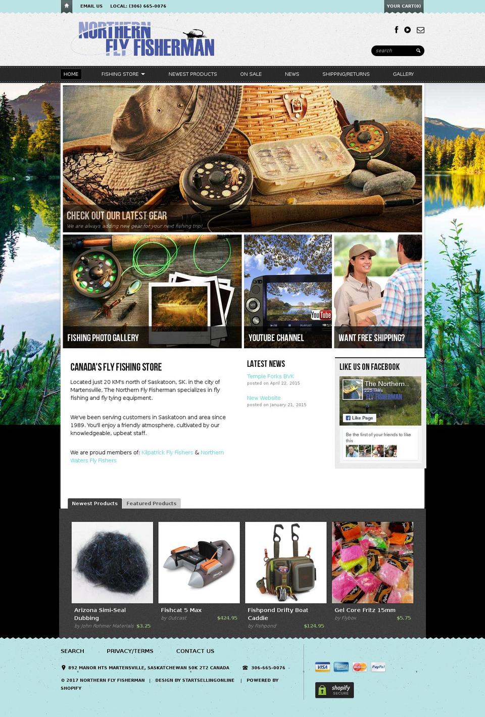 thenorthernflyfisherman.net shopify website screenshot