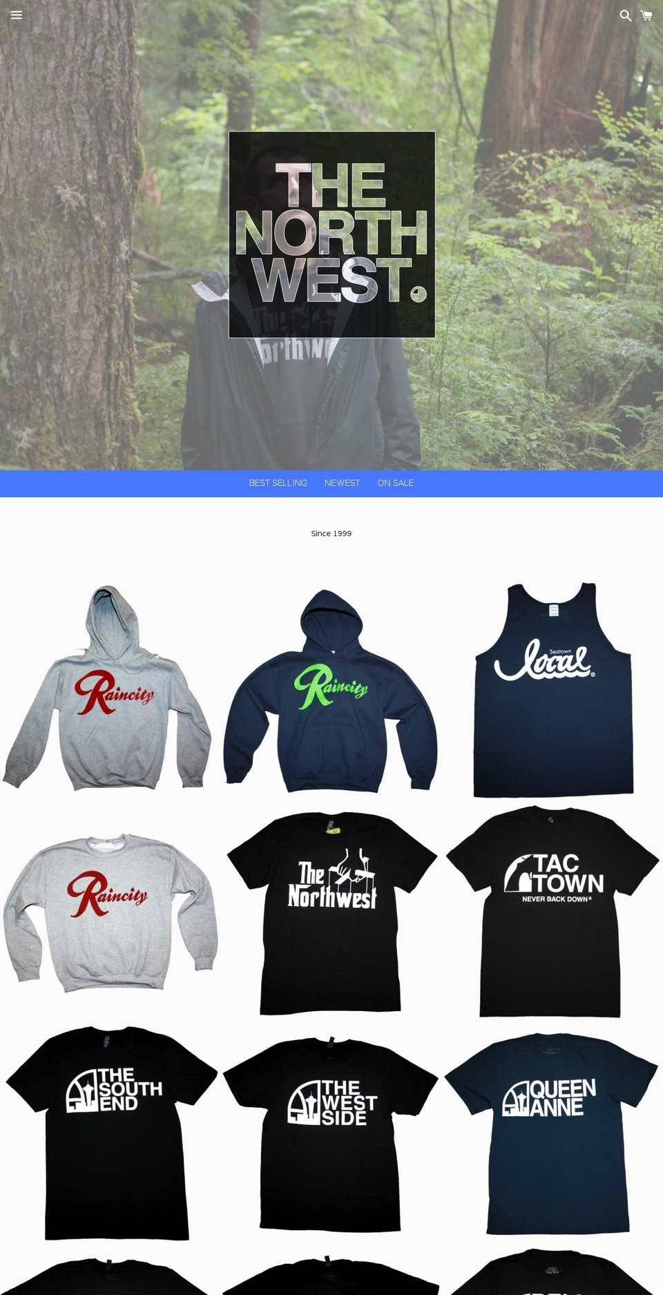 thenorthwestclothing.com shopify website screenshot