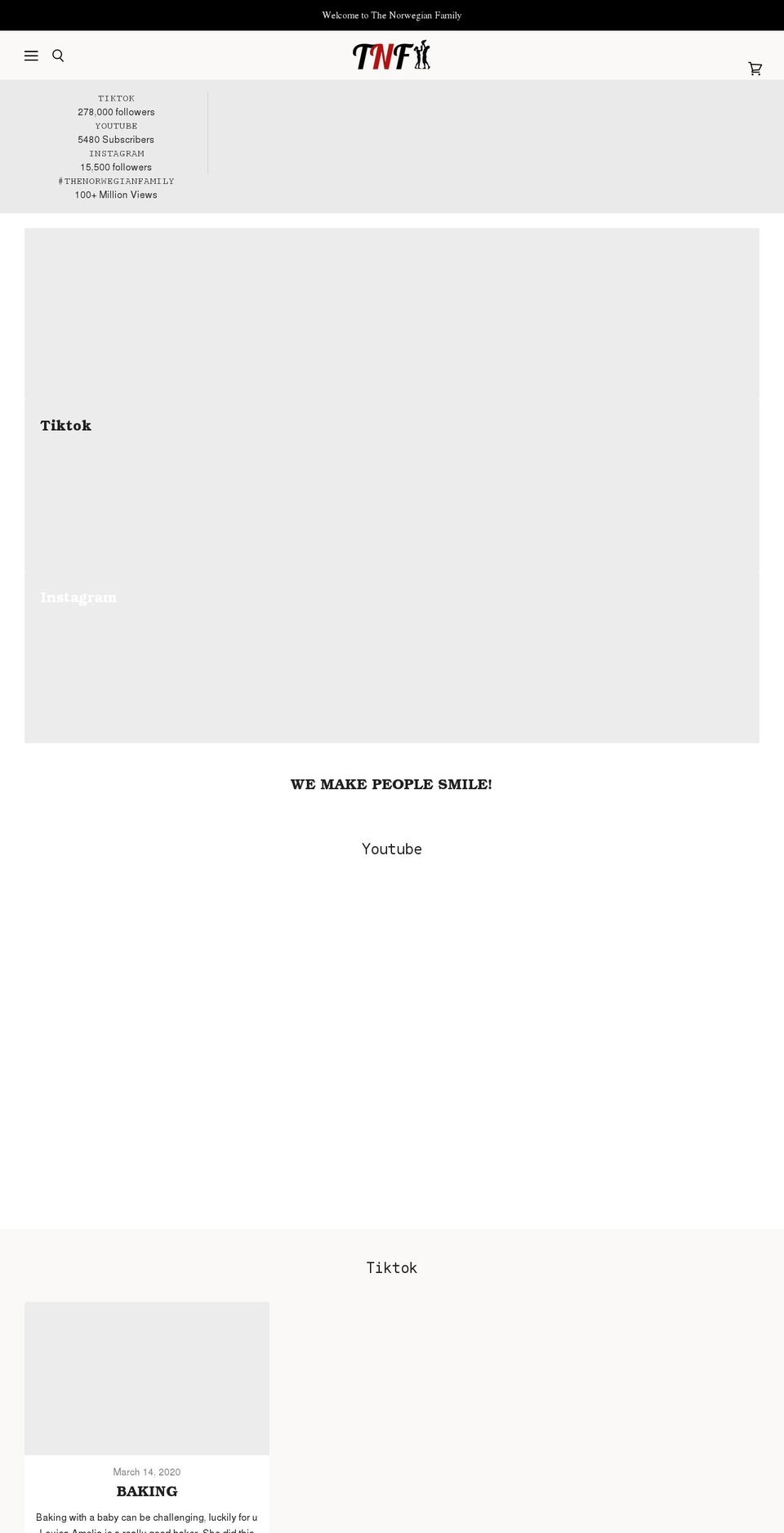 thenorwegianfamily.com shopify website screenshot