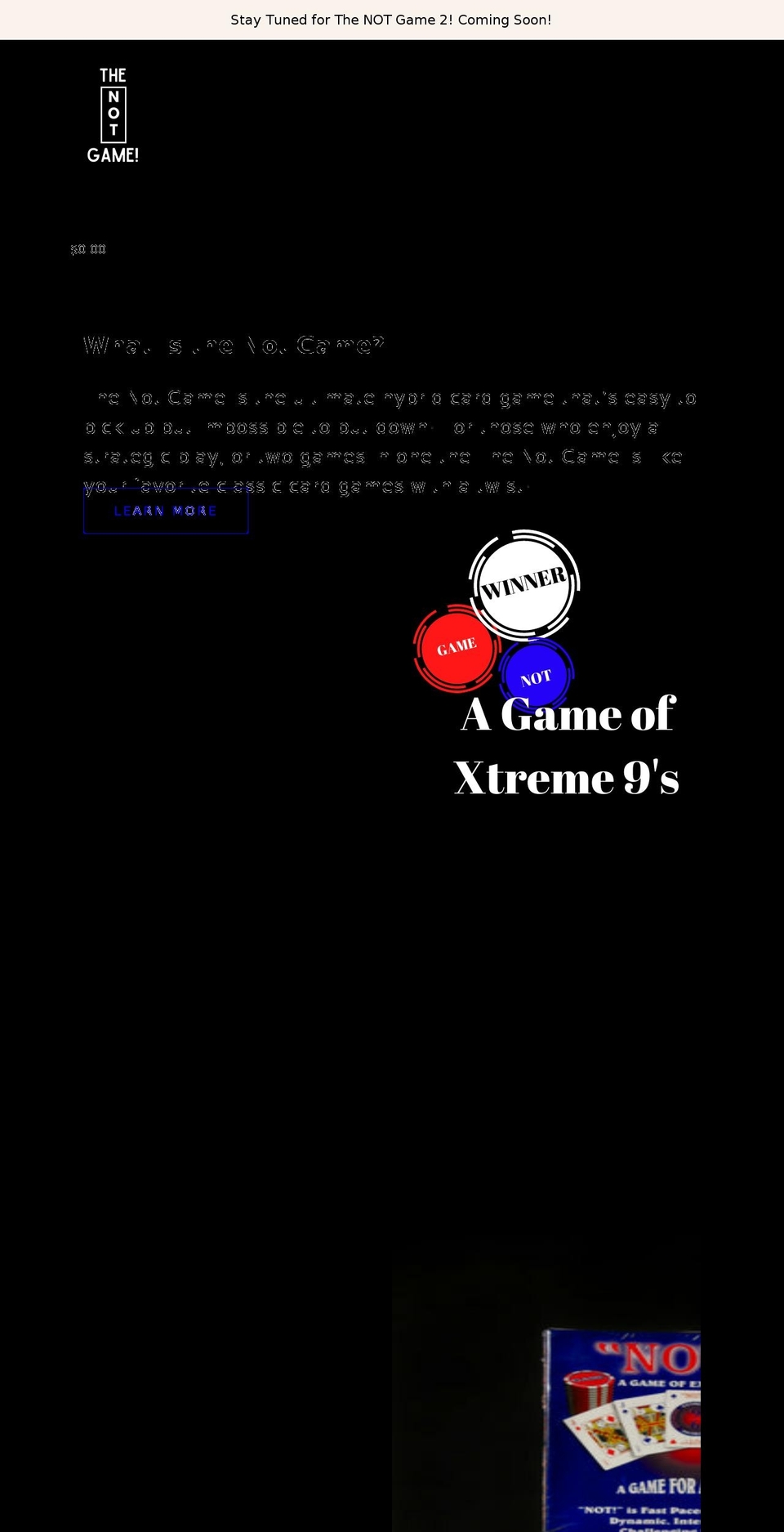 thenotgame.com shopify website screenshot