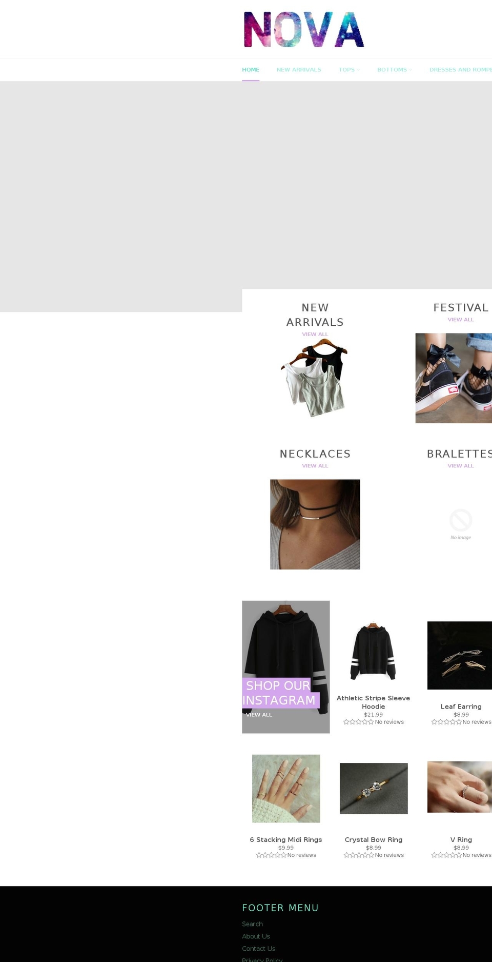 thenovashop.com — Shopify storefront screenshot