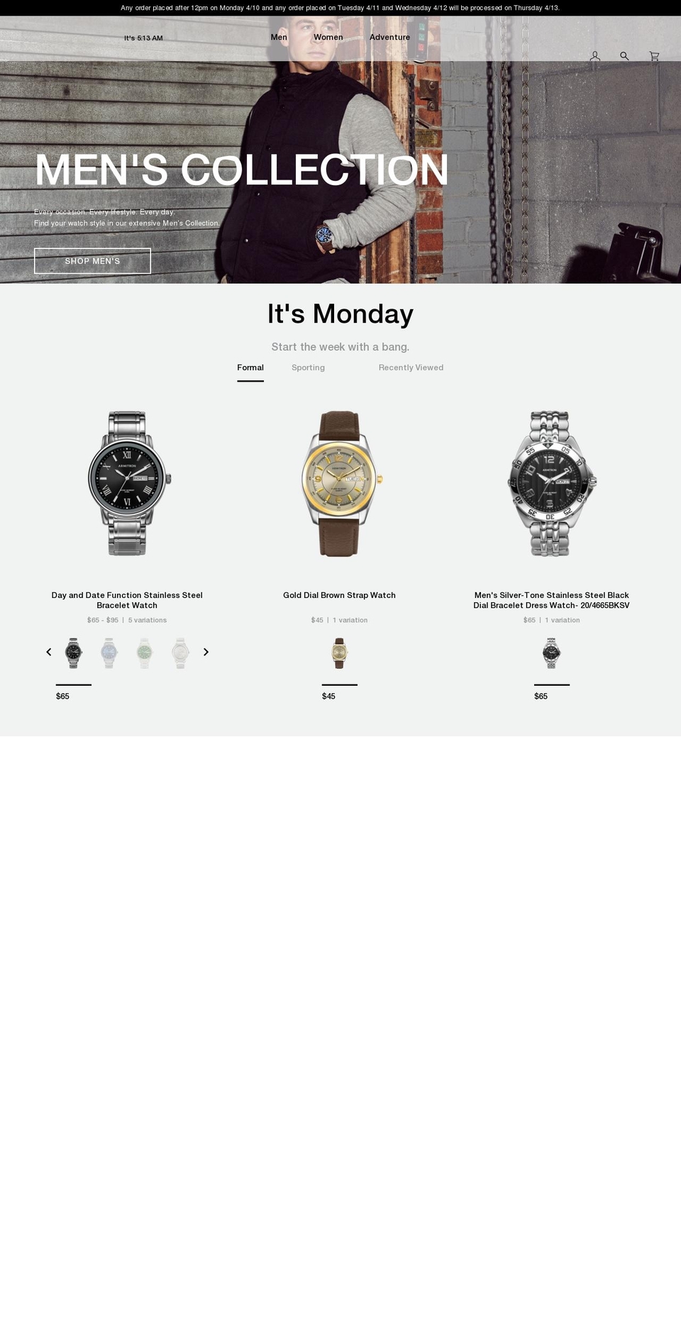 thenowwatch.com shopify website screenshot