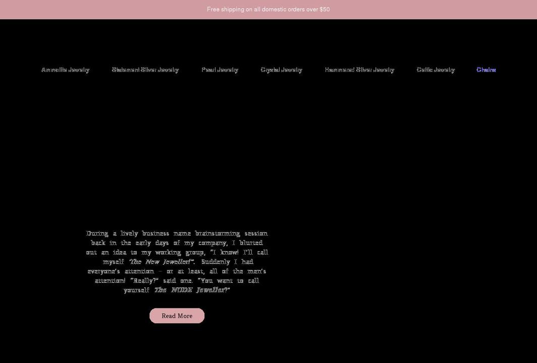 thenudejeweller.com shopify website screenshot