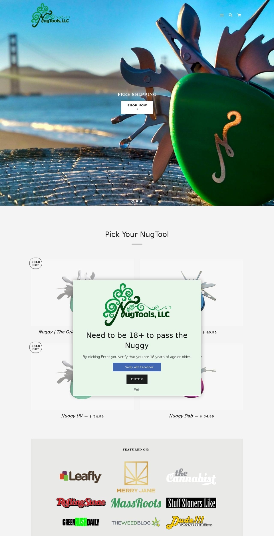 thenuggy.com — Shopify storefront screenshot