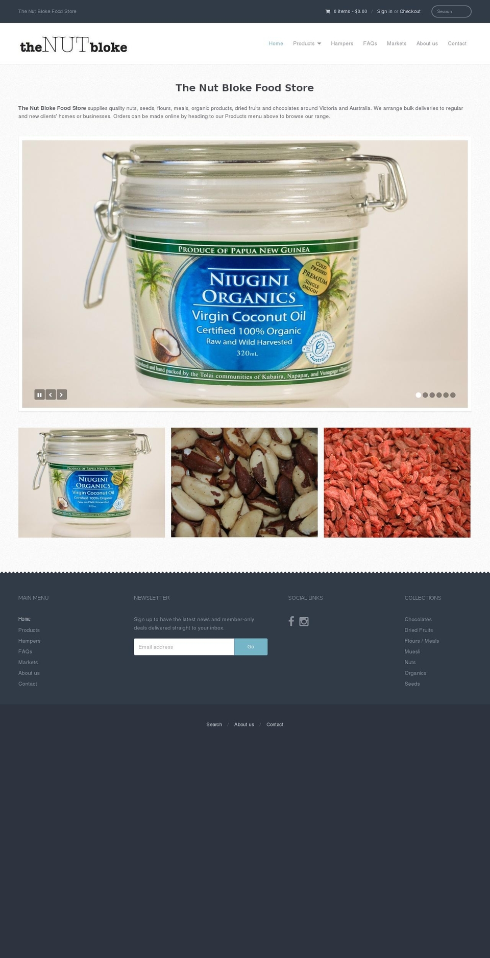 thenutbloke.com shopify website screenshot