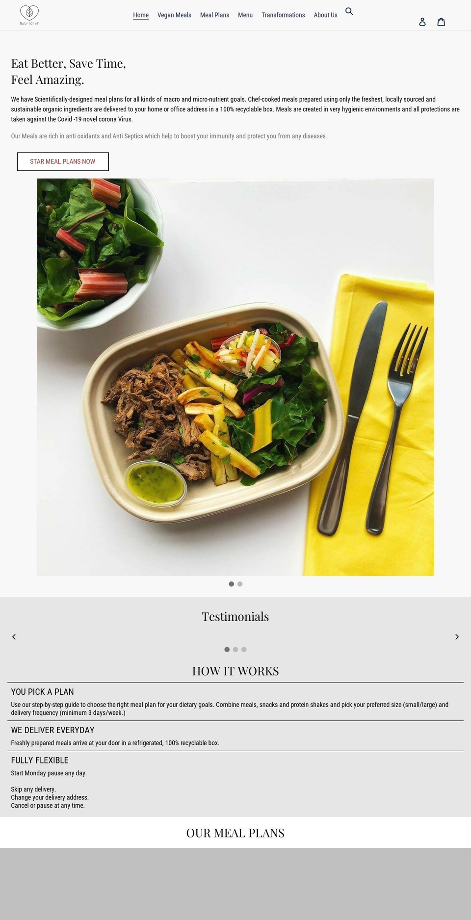 thenutrichef.net shopify website screenshot