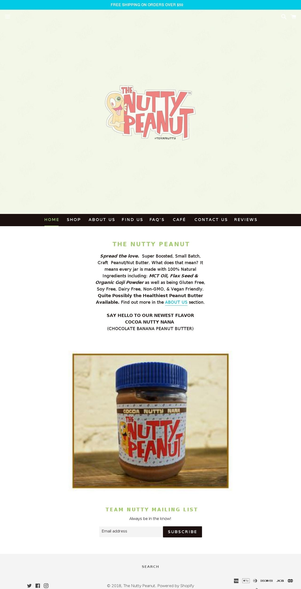 thenuttypeanut.com — Shopify storefront screenshot